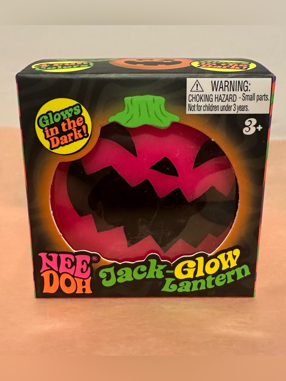 NeeDoh Jack-Glow Lantern Kids Toy - Pink Glow